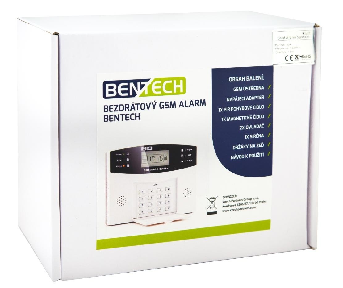 Bezdrôtový GSM alarm BENTECH G06