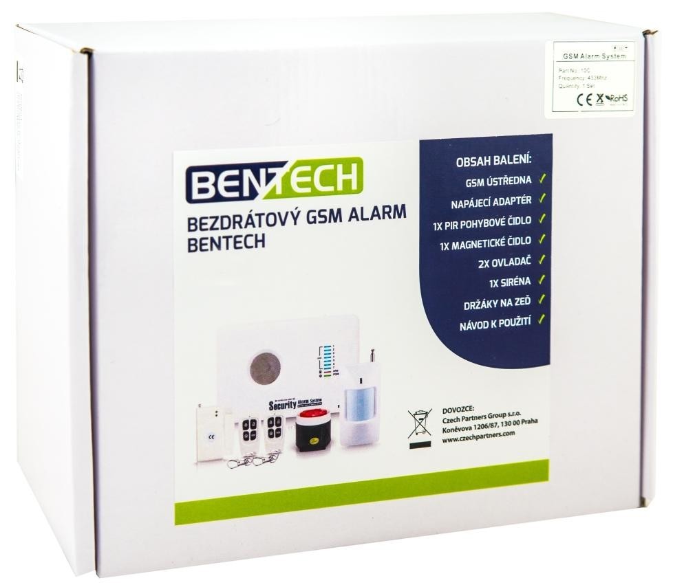 Bezdrôtový GSM alarm BENTECH 10C