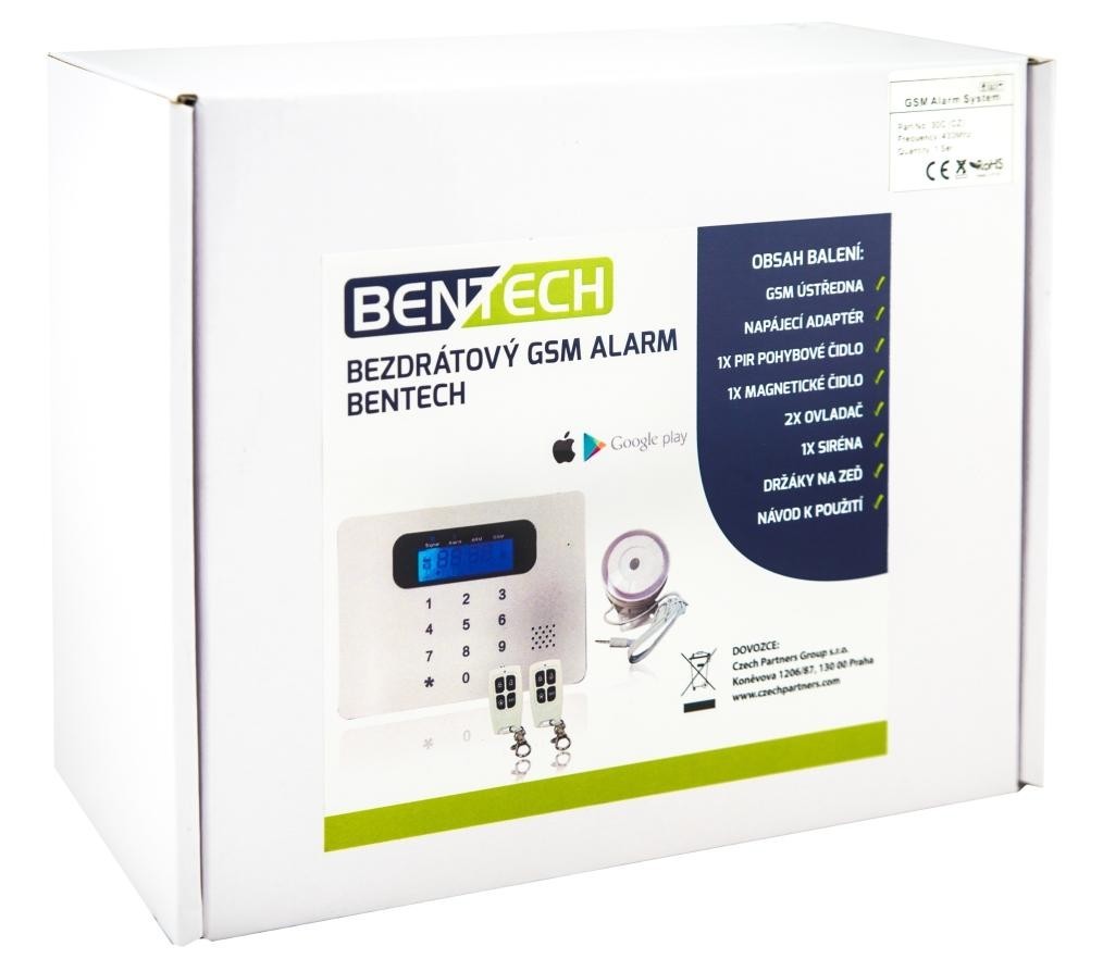 Bezdrôtový GSM alarm BENTECH 30C