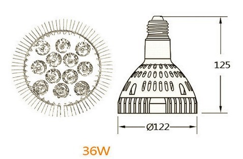 36W LED žiarovka