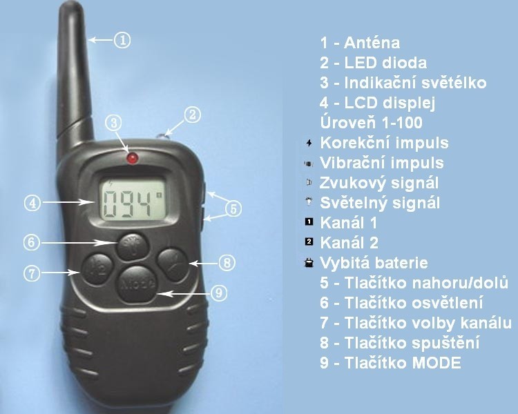 Elektronický výcvikový obojok Petrainer PET998DB