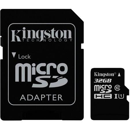 MicroSD HC 32GB Kingston class 10 s adaptérom