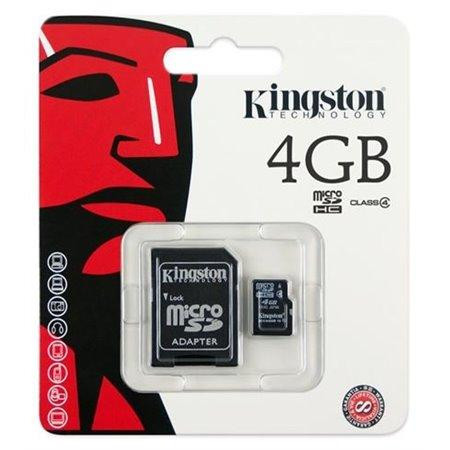 Micro SD HC 4GB Kingston pamäťová karta + adaptér