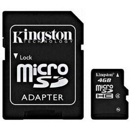 Micro SD HC 4GB Kingston pamäťová karta + adaptér
