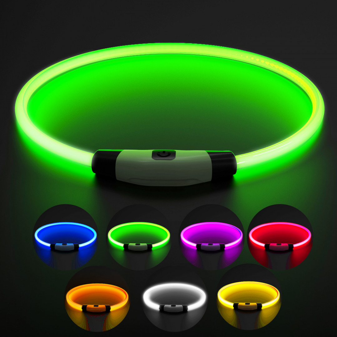 Svietiaci LED obojok Bentech DC213 RGB