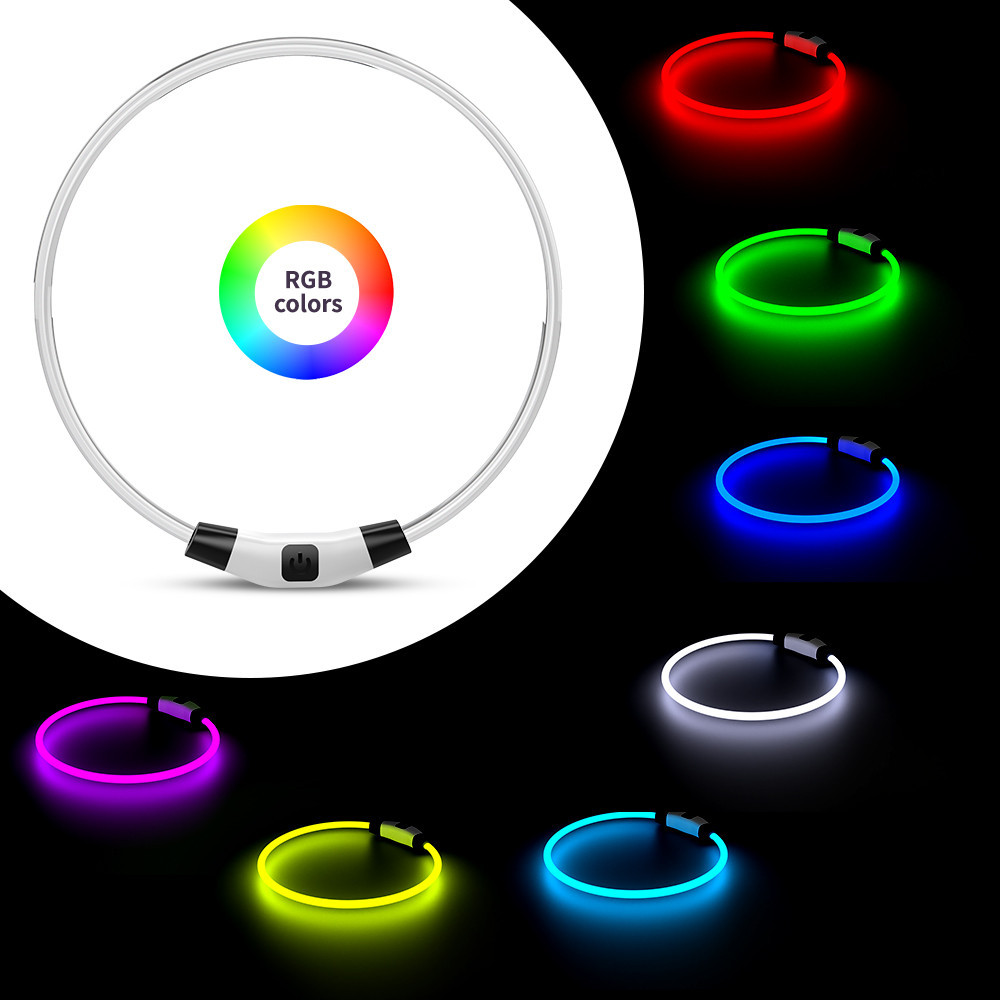 Svietiaci LED obojok Bentech DC213 RGB