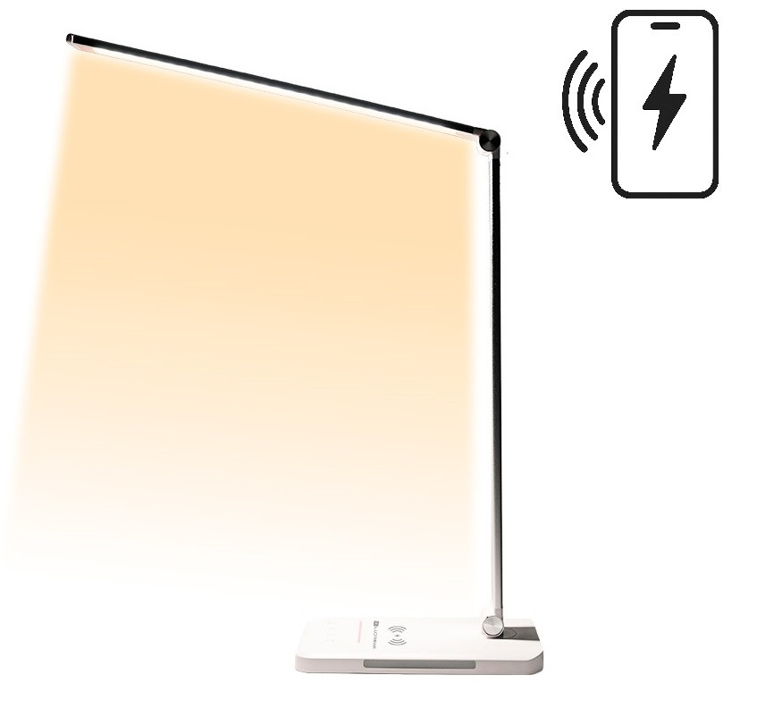 LED stolná lampa bez modrej zložky LuDream Focus Charge+ White